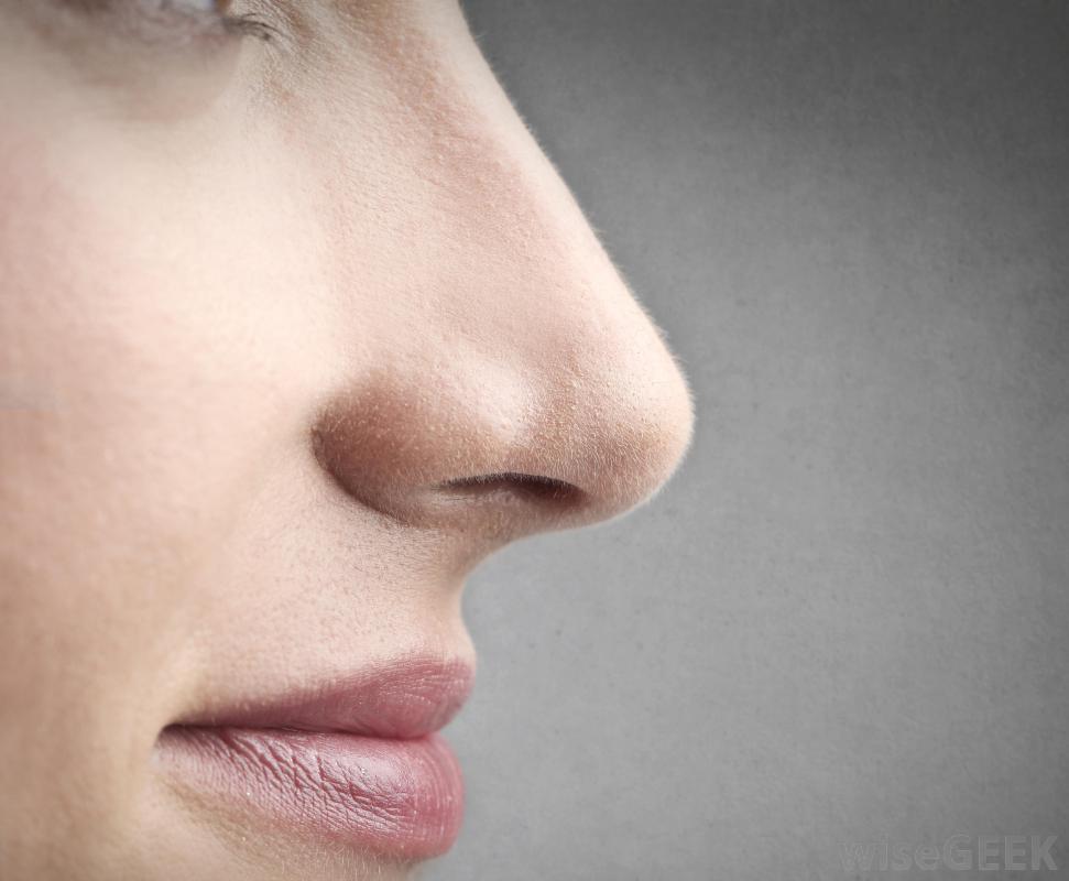 Close up image of a persons nose
