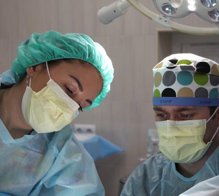 Doctors in surgery